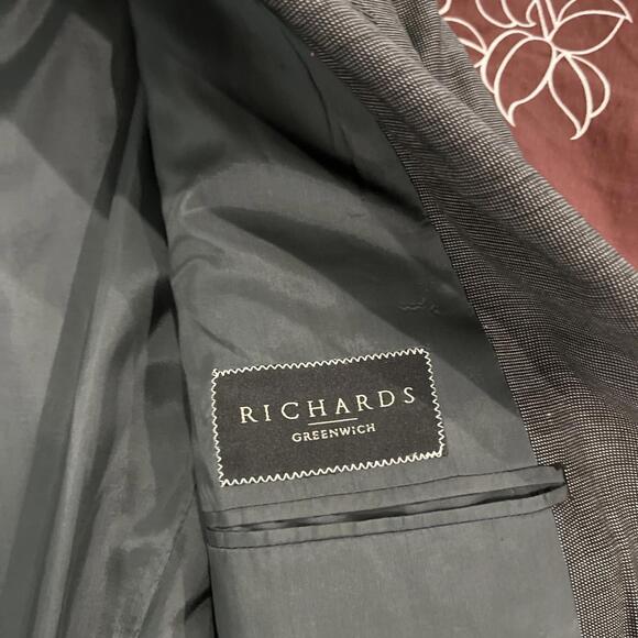 ARMANI COLLEZIONI DARK GREY PATTERN 42L MENS BLAZER MADE IN ITALY GREAT COND!! - Picture 10 of 13